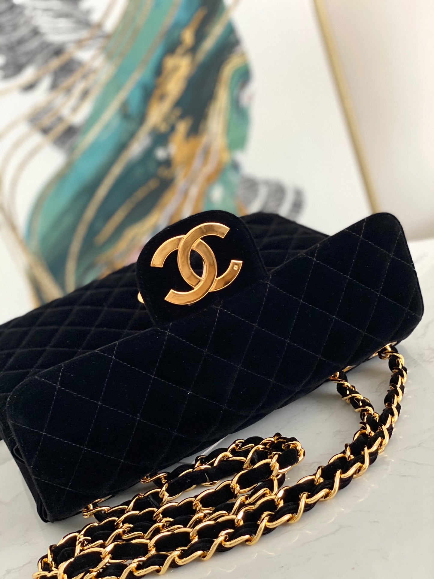 Chanel 香奈兒絕版大金扣包