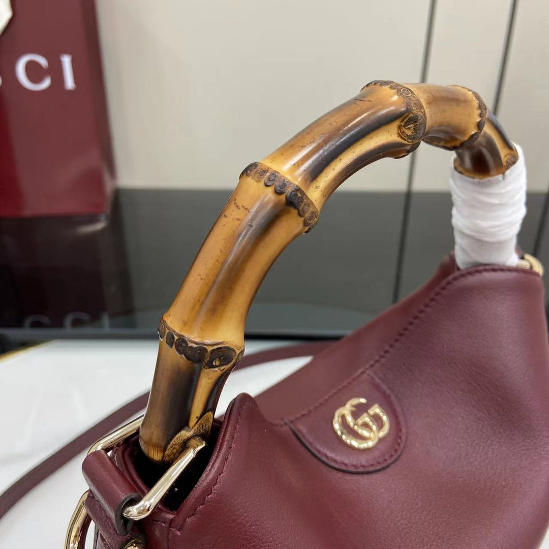 古馳Gucci Diana單背包 經典竹節提手雙G標識時尚百搭女士包包