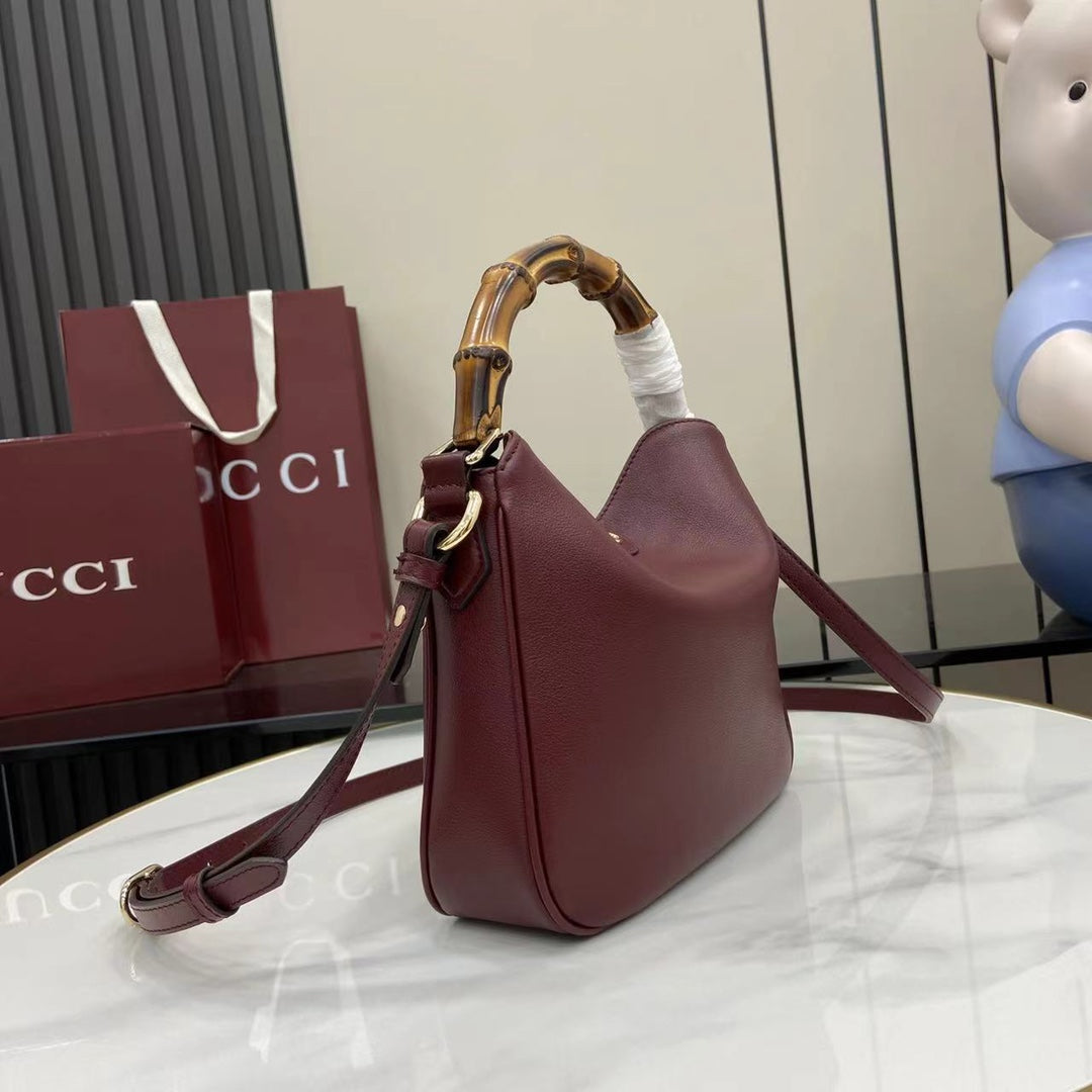 古馳Gucci Diana單背包 經典竹節提手雙G標識時尚百搭女士包包