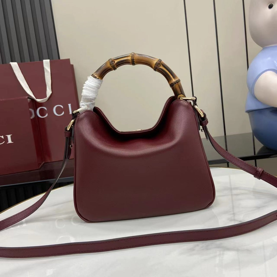 古馳Gucci Diana單背包 經典竹節提手雙G標識時尚百搭女士包包