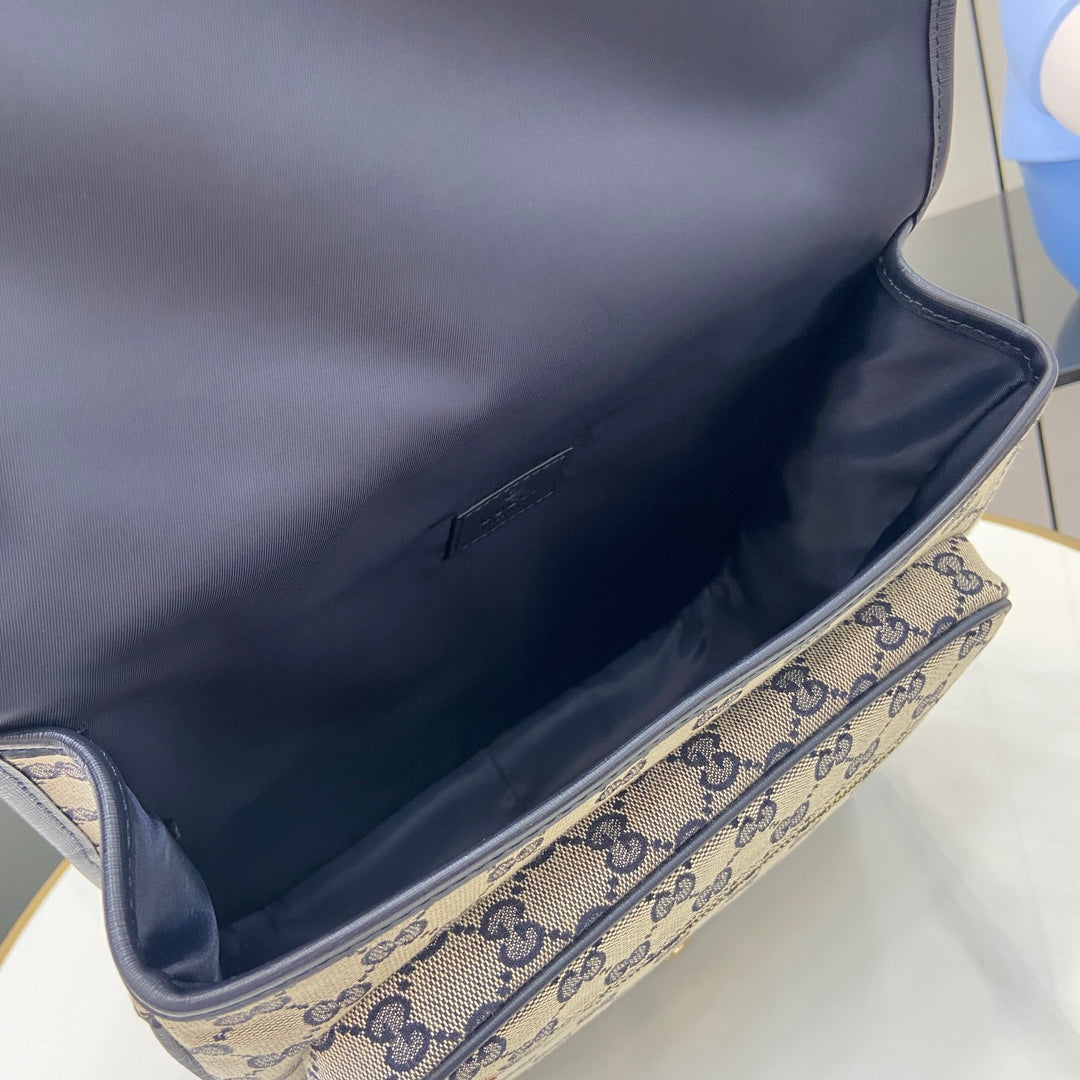 Gucci 古馳兒童GG帆布郵差包