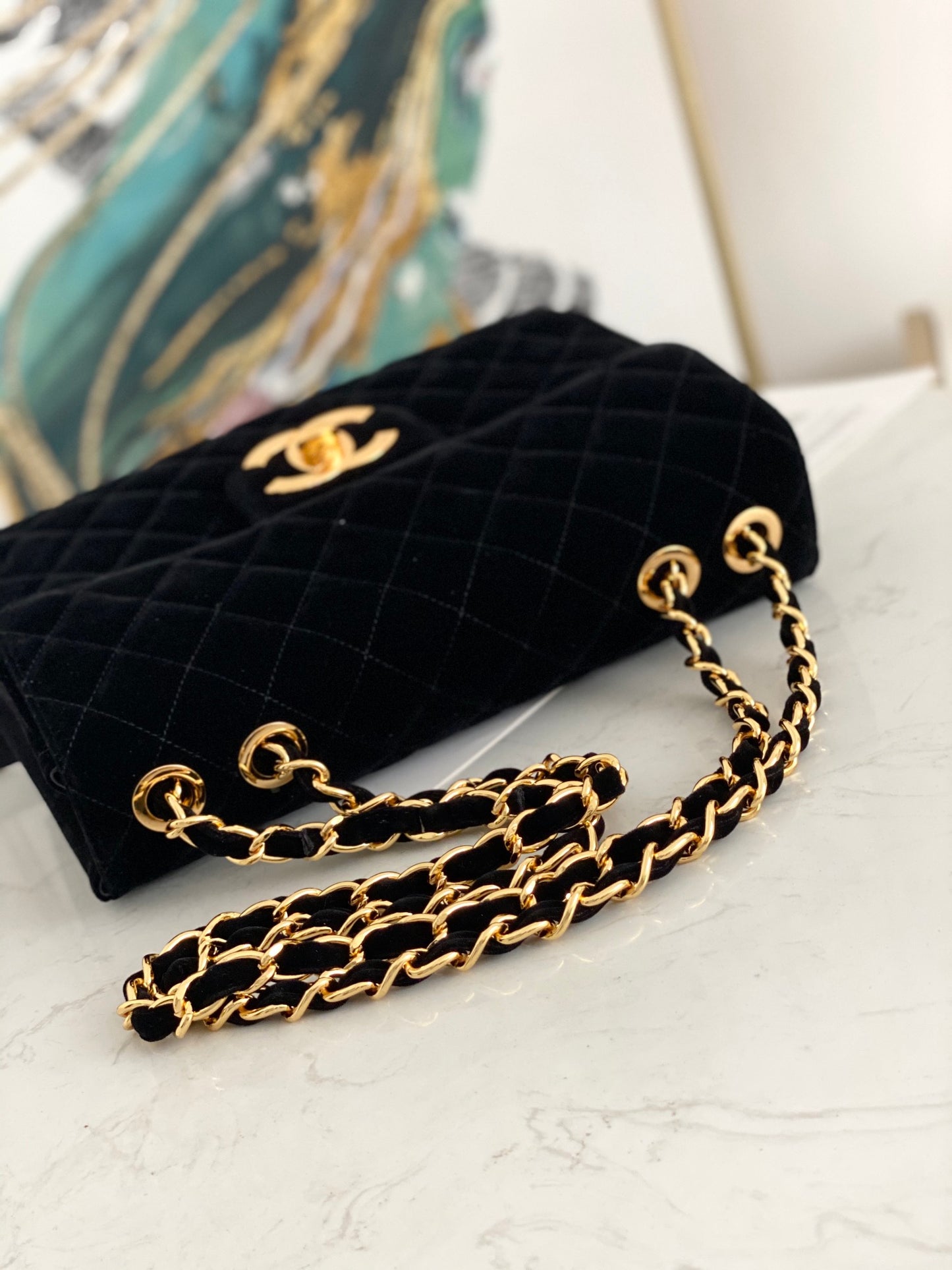 Chanel 香奈兒絕版大金扣包