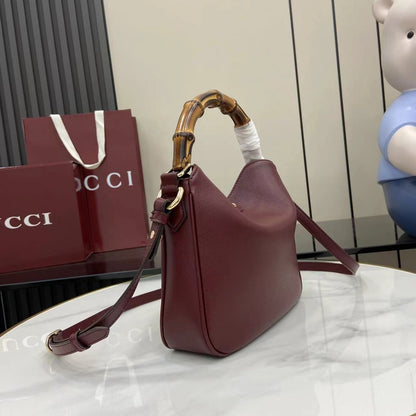 古馳Gucci Diana單背包 經典竹節提手雙G標識時尚百搭女士包包