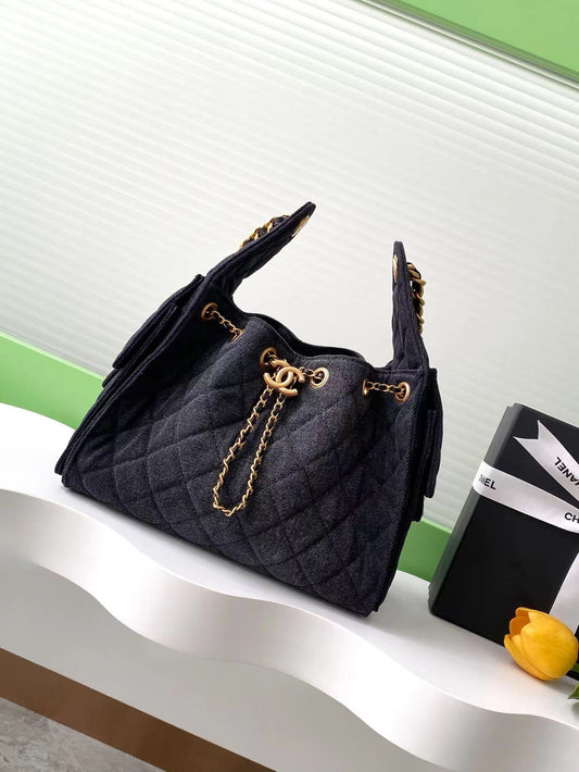 Chanel 香奈兒25p牛仔布嘻哈包