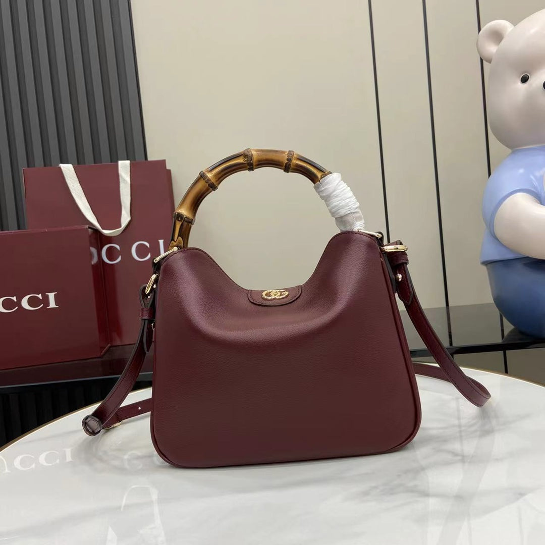 古馳Gucci Diana單背包 經典竹節提手雙G標識時尚百搭女士包包