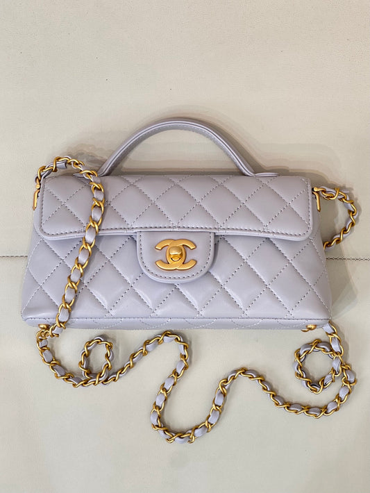 Chanel香奈兒25P橫版手把包